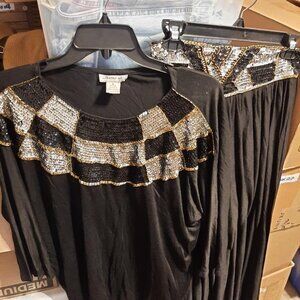 Thums Up Black Sequin Waists Set Size S Worn Once Excellent Condition